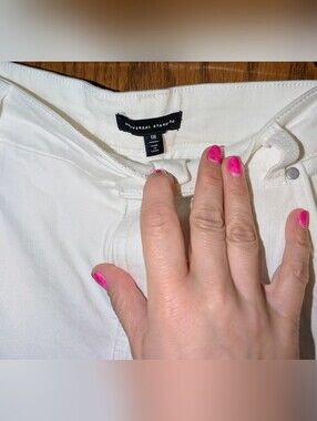 Universal Standard White High-Rise Pants